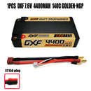 (CN)DXF 5mm 2S 4400mAh 7.6V 140C GOLDEN-NGP Batteria Lipo ad Alta Capacità Hardcase con XT90 Spina per 1:8 Scala RC Auto, Multi-Rotore RC Aeroplano, RC Elicottero, RC Barca