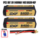 (CN)DXF 5mm 2S 10000mAh 7.6V 150C GOLDEN-NGP Batteria Lipo ad Alta Capacità Hardcase con XT90 Spina per 1:8 Scala RC Auto, Multi-Rotore RC Aeroplano, RC Elicottero, RC Barca