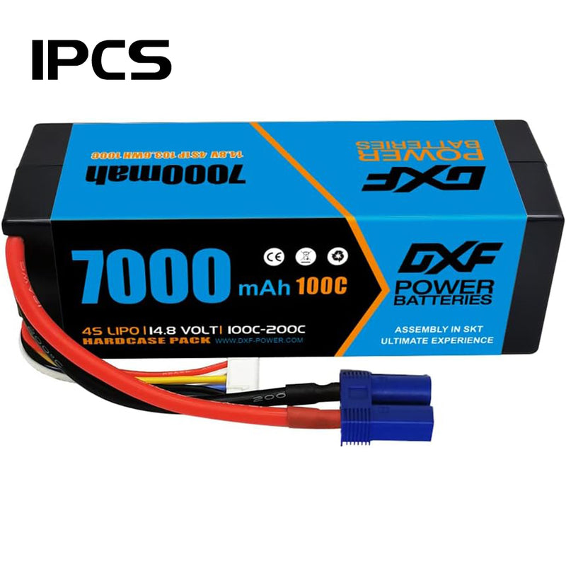 (EU)DXF Lipo Battery 4S 14.8V 7000mAh 100C/200C HardCase Lipo Battery for RC HPI HSP 1/8 1/10 Buggy RC Car Truck