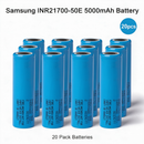 Samsung INR21700-50E 5000mAh 9.8A Li-ion Battery for E-Bikes, Flashlights & DIY Battery Packs (1-100 PCS)