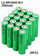 LG MJ1 INR18650-MJ1 3500mAh 10A Li-ion Battery for E-Bikes, Flashlights & DIY Battery Packs (1-100 PCS)