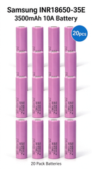 Samsung INR18650-35E 3500mAh 8A Li-ion Battery for Flashlights, E-Bikes & DIY Battery Packs (1-100 PCS)