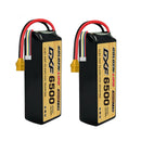 DXF Lipo Battery 4S 14.8V 6500mAh 100C Graphene Softcase with EC5 / T / TRX / XT60 / XT90 / XT150 / Q8s Plug for RC 1/8 1/10 Buggy Truck Car Off-Road Drone