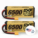 DXF 4S 14.8V 6500mAh 100C Graphene LiPo Battery Hardcase - Gold Series with XT90 Plug for 1/8 1/10 RC Cars, Trucks & Drones (1-6 Pack Available)