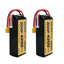 DXF Lipo Battery 4S 14.8V 4200mAh 150C GoldSeries Graphene Softcase with EC5 / T / TRX / XT60 / XT90 / XT150 / Q8s Plug for RC 1/8 1/10 Buggy Truck Car Off-Road Drone