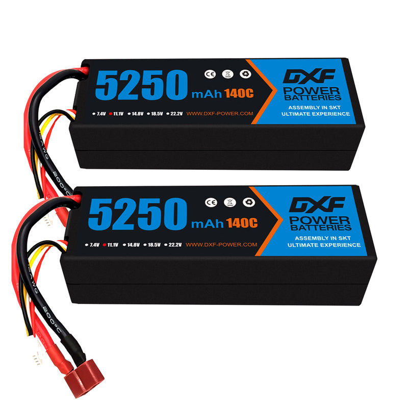 (CA)DXF 3S 5250 mAh 11.1V 140C Batteria Lipo ad Alta Capacità Hardcase con Deans/T Spina per 1:8 Scala RC Auto, Multi-Rotore RC Aeroplano, RC Elicottero, RC Barca