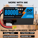 (CN)DXF 14S Lipo Battery 51.8V 10C 80000mAh Soft Case Battery  for Drone UAV FPV Car Truck Tank RC Semi solidstate Battery Racing Hobby