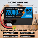 (CN)DXF 14S Lipo Battery 51.8V 5C 72000mAh Soft Case Battery  for Drone UAV FPV Car Truck Tank RC Buggy Truggy Racing Hobby