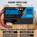(CN) DXF 14S 51.8V 35000mAh 5C Semi-Solid-State Soft Case LiPo Battery with 8AWG Plug Options for Heavy-Lift Drone UAV Agricultural Multirotor (1-6 Pack Available)