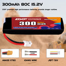 DXF 300mAh 4S 80C 15.2V Lipo Battery Pack for FPV LiPo Battery