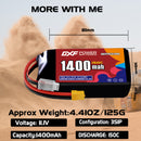 DXF 1400mAh 3S 150C 11.1V Lipo Battery Pack for FPV LiPo Battery