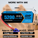 (PL)DXF Lipo Battery 3S 11.1V 5200MAH 100C Blue Series Graphene lipo Hardcase with EC5 Plug for Rc 1/8 1/10 Buggy Truck Car Off-Road Drone
