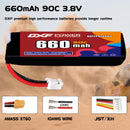 DXF 660mAh 1S 90C 3.8V Lipo Battery Pack for FPV LiPo Battery