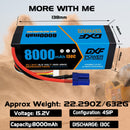 (PL)DXF Lipo Battery 4S 15.2V 8000mAh 130C/260C HardCase Lipo Battery for RC HPI HSP 1/8 1/10 Buggy RC Car Truck