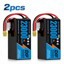 DXF SEMI-SOLID 6S 22.2V 23000mAh 10C Soft Case LiPo Battery with 8AWG Wire for Toy Cars, Toy Boats, UAVs & Drones (1-6 Pack)