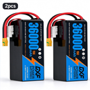 DXF SEMI-SOLID 14S 53.9V 36000mAh 15C Soft Case LiPo Battery with 8AWG Wire for Toy Cars, Boats, UAVs & Drones (1-6 Pack)