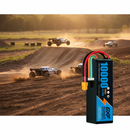 DXF 6S 22.2V 10000mAh 100C Softcase LiPo Battery with 10AWG XT60 for 1/8 RC Cars, Trucks, Buggies, Helicopters (1-6 Pack Available)