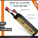 DXF Lipo Battery 12S 44.4V 4500mAh 150C GoldSeries Graphene Softcase with EC5 / T / TRX / XT60 / XT90 / XT150 / Q8s Plug for RC 1/8 1/10 Buggy Truck Car Off-Road Drone