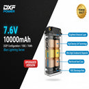 DXF LiPo Battery 2S2P HV 7.6V 10000mAh 150C Graphene Gray with 5mm Bullet / EC5 / T / TRX / XT60 / XT90 / XT150 / Q8s Plug for RC 1/10 1/8 1/5 Scale Car Racing