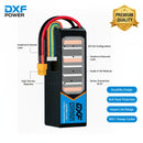 DXF Lipo Battery 6S 22.2V 3500mAh 100C GoldSeries Graphene Softcase with EC5 / T / TRX / XT60 / XT90 / XT150 / Q8s Plug for RC 1/8 1/10 Buggy Truck Car Off-Road Drone