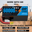 (CN)DXF 6S Lipo Battery 22.2V 10C 60000mAh Soft Case Battery  for Drone UAV FPV Car Truck Tank RC Buggy Truggy Racing Hobby