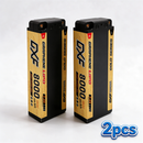 DXF 2S 7.4V 8000mAh 130C Golden NGP Graphene LiPo Hardcase Battery with 12AWG 5mm Bullet to Deans Plug for 1/8 1/10 RC Car Truck Boat Drone (1-6 Pack Available)