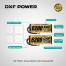 DXF LiPo Battery 4S 14.8V 6200mAh 150C Graphene Softcase with EC5 / T / TRX / XT60 / XT90 / XT150 / Q8s Plug for RC 1/8 1/10 Buggy Truck Car Off-Road Drone