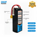 DXF Lipo Battery 4S 14.8V 5200mAh 80C Graphene Softcase with EC5 / T / TRX / XT60 / XT90 / XT150 / Q8s Plug for RC 1/8 1/10 Buggy Truck Car Off-Road Drone