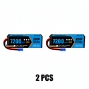 DXF 3S 11.1V 7200mAh 100C Hardcase LiPo Battery with 10AWG EC5 for 1/8 1/10 RC Cars, Trucks, Buggies (1-6 Pack Available)