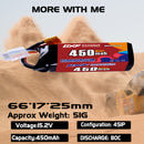 DXF 450mAh 4S 80C 15.2V Lipo Battery Pack for FPV LiPo Battery