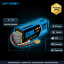 DXF LiPo Battery 3S 11.1V 6200mAh 80C Graphene Softcase with EC5 / T / TRX / XT60 / XT90 / XT150 / Q8s Plug for RC 1/8 1/10 Buggy Truck Car Off-Road Drone
