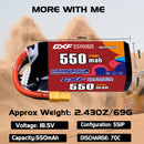DXF 550mAh 5S 70C 18.5V Lipo Battery Pack for FPV LiPo Battery