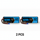 DXF 4S 14.8V 6200mAh 80C Hardcase LiPo Battery with 10AWG EC5 for 1/8 1/10 RC Cars, Trucks, Buggies (1-6 Pack Available)