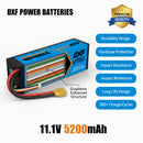 DXF LiPo Battery 3S 11.1V 5200mAh 100C Graphene Softcase with EC5 / T / TRX / XT60 / XT90 / XT150 / Q8s Plug for RC 1/8 1/10 Buggy Truck Car Off-Road Drone