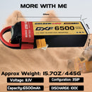 DXF Lipo Battery 3S 11.1V 6500mAh 100C Graphene Softcase with EC5 / T / TRX / XT60 / XT90 / XT150 / Q8s Plug for RC 1/8 1/10 Buggy Truck Car Off-Road Drone