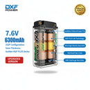 DXF LiPo Battery 2S2P HV 7.6V 6300mAh 130C Graphene NGP Plus Gold Version with 5mm Bullet / EC5 / T / TRX / XT60 / XT90 / XT150 / Q8s Plug for RC 1/10 1/8 Scale Car Racing