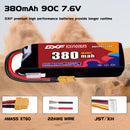 DXF 380mAh 2S 90C 7.6V Lipo Battery Pack for FPV LiPo Battery