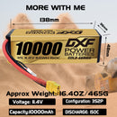 (CN)DXF Lipo Battery 3S 11.4V 10000MAH 150C  lipo Hardcase with  DEANS/T Plug for Rc 1/8 1/10 Buggy Truck Car Off-Road Drone