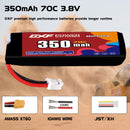 DXF 350mAh 1S 60C 3.8V Lipo Battery Pack for FPV LiPo Battery
