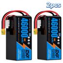 DXF SEMI-SOLID 14S 51.8V 46000mAh 10C Soft Case LiPo Battery with 8AWG Wire for Toy Cars, Boats, UAVs & Drones (1-6 Pack)