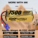 DXF 리포 배터리 4S 15.2V 9200MAH 130C 골드시리즈 그래핀 리포 하드케이스 (EC5 및 XT90 플러그 포함) Rc 1/8 1/10 버기 트럭 자동차 오프로드 드론용