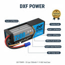 DXF BLUE Series 3S 11.1V 7200mAh 80C Hardcase LiPo Battery with EC5 Plug for 1/8 1/10 RC Car Truck (1-6 Pack)