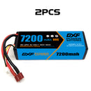 (CA)DXF Lipo Battery 3S 11.1V 7200MAH 100C Blue Series lipo Hardcase with Deans/T Plug for Rc 1/8 1/10 Buggy Truck Car Off-Road Drone