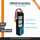 DXF LiPo Battery 4S 14.8V 10000mAh 100C Graphene Softcase with EC5 / T / TRX / XT60 / XT90 / XT150 / Q8s Plug for RC 1/8 1/10 Buggy Truck Car Off-Road Drone