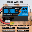 (CN)DXF 12S Lipo Battery 46.2V 15C 80000mAh Soft Case Battery  for Drone UAV FPV Car Truck Tank RC Semi solidstate Battery Racing Hobby