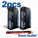 DXF BLUE Series 2S HV 7.6V 7000mAh 140C Graphene 5mm Shorty Hardcase LiPo with Deans/T-Plug (1-6 Pack)