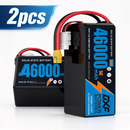 DXF SEMI-SOLID 14S 51.8V 46000mAh 5C Soft Case LiPo Battery with 8AWG Wire for Toy Cars, Boats, UAVs & Drones (1-6 Pack)