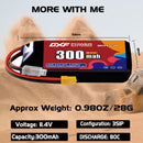 DXF 300mAh 3S 80C 11.4V Lipo Battery Pack for FPV LiPo Battery