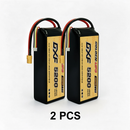 DXF 3S 11.1V 5200mAh 100C Gold Version Graphene LiPo Soft Case Battery with 10AWG XT60 Plug for 1/8 1/10 RC Car Buggy Truck Boat Drone (1-6 Pack Available)