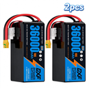 DXF SEMI-SOLID 6S 22.2V 36000mAh 10C Soft Case LiPo Battery with 8AWG Wire for Toy Cars, Boats, UAVs & Drones (1-6 Pack)